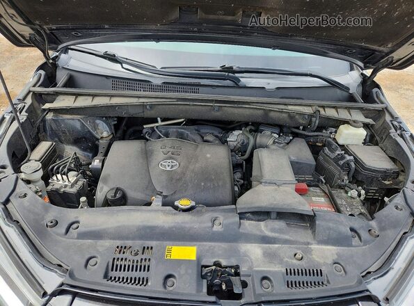 5TDJZRFH2HS394914 2017 TOYOTA HIGHLANDER Black Engine compartment view