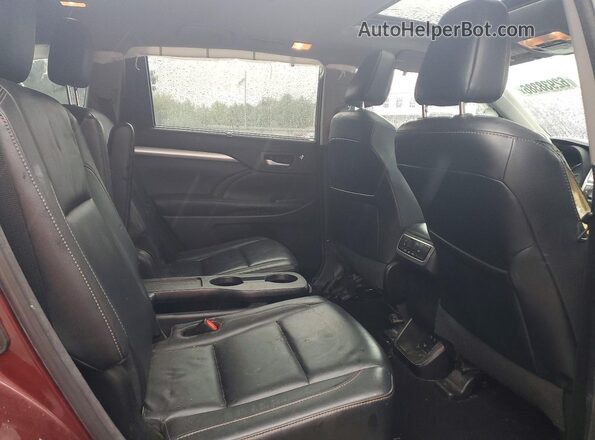 5TDJZRFH2JS840193 2018 TOYOTA HIGHLANDER Maroon Вид задньої частини салону
