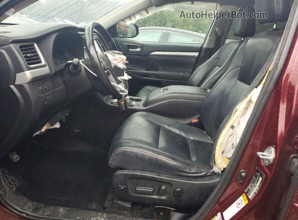 5TDJZRFH2JS840193 2018 TOYOTA HIGHLANDER Maroon Вид салону спереду