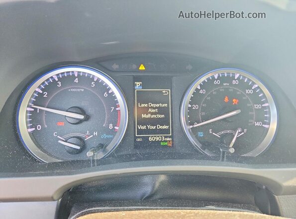 5TDJZRFH2KS595476 2019 TOYOTA HIGHLANDER White Вид щитка приладів