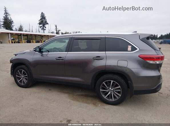 5TDJZRFH2KS932552 2019 TOYOTA HIGHLANDER Gray 