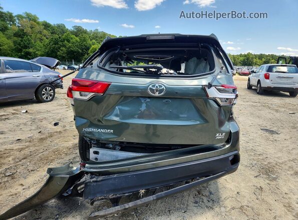 5TDJZRFH3HS371741 2017 TOYOTA HIGHLANDER Green Widok z tyłu