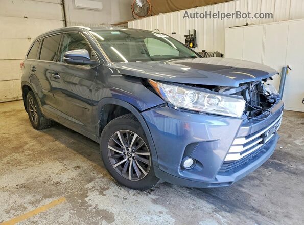 5TDJZRFH4HS376320 2017 TOYOTA HIGHLANDER Blue Առջևի աջ