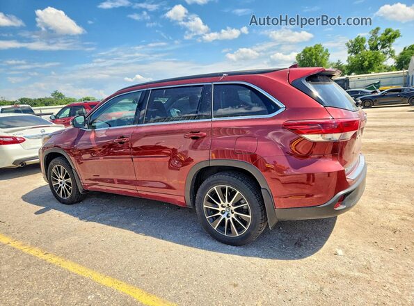 5TDJZRFH4HS456989 2017 TOYOTA HIGHLANDER Red Trasero izquierdo