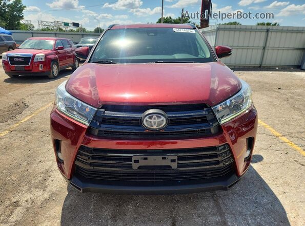 5TDJZRFH4HS456989 2017 TOYOTA HIGHLANDER Red Vista frontal