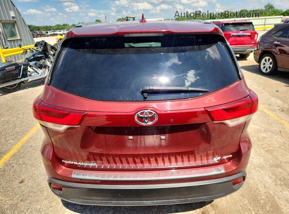 5TDJZRFH4HS456989 2017 TOYOTA HIGHLANDER Red Vista trasera