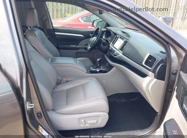 5TDJZRFH4HS466115 2017 TOYOTA HIGHLANDER Gray წინა სალონის ხედი