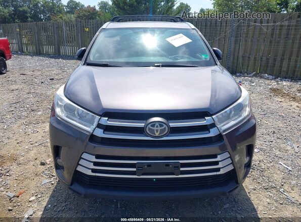 5TDJZRFH4HS466115 2017 TOYOTA HIGHLANDER Gray წინა ხედი