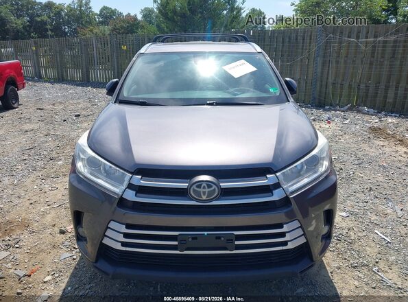 5TDJZRFH4HS466115 2017 TOYOTA HIGHLANDER Gray წინა პანელის ხედი
