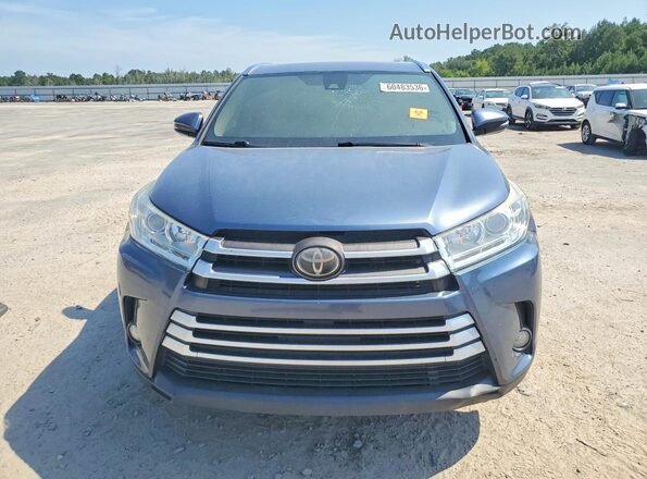 5TDJZRFH4KS920614 2019 TOYOTA HIGHLANDER Blue წინა ხედი