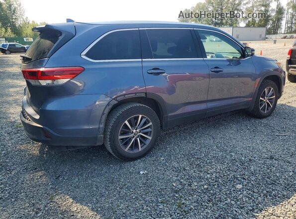 5TDJZRFH4KS954939 2019 TOYOTA HIGHLANDER Blue უკანა მარჯვენა