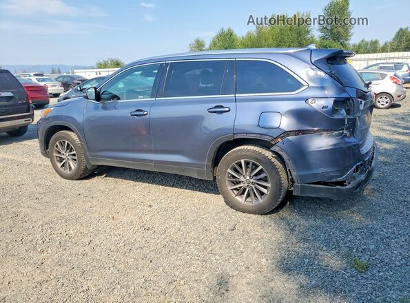 5TDJZRFH4KS954939 2019 TOYOTA HIGHLANDER Blue უკანა მარცხენა