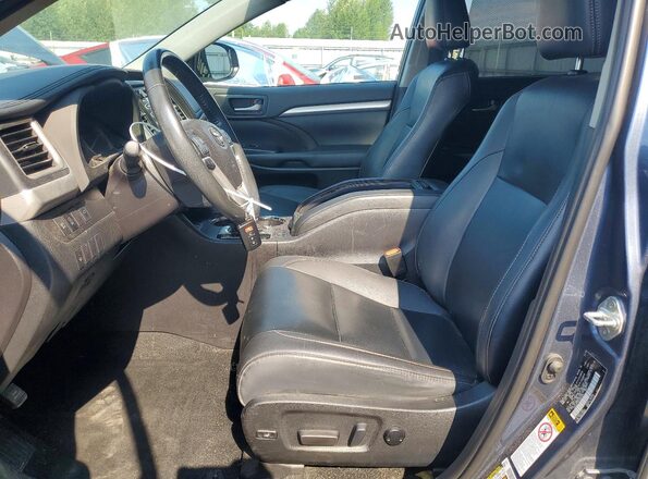 5TDJZRFH4KS954939 2019 TOYOTA HIGHLANDER Blue წინა სალონის ხედი