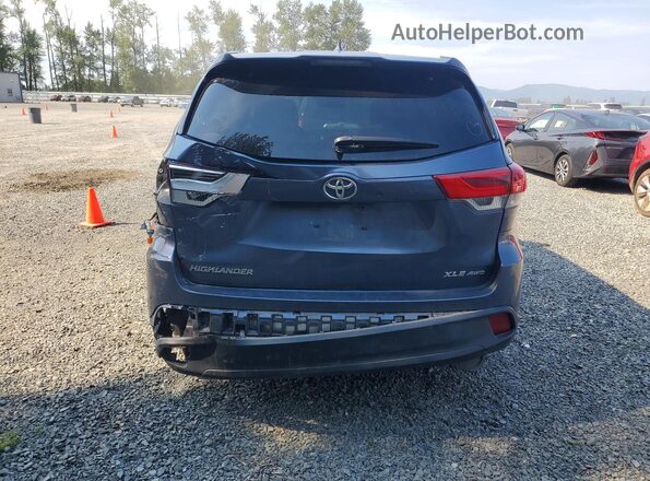 5TDJZRFH4KS954939 2019 TOYOTA HIGHLANDER Blue უკანა ხედი