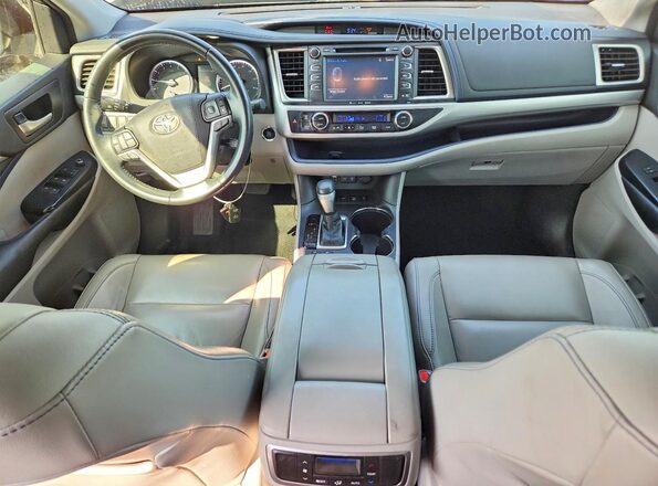 5TDJZRFH5HS438923 2017 TOYOTA HIGHLANDER Charcoal Առջևի վահանակի տեսք
