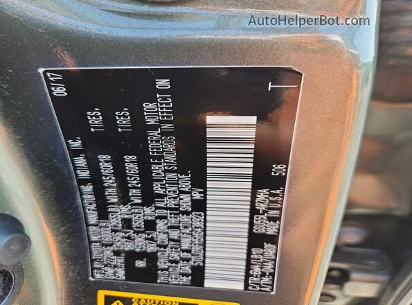 5TDJZRFH5HS438923 2017 TOYOTA HIGHLANDER Charcoal VIN կոդի պիտակի տեսք