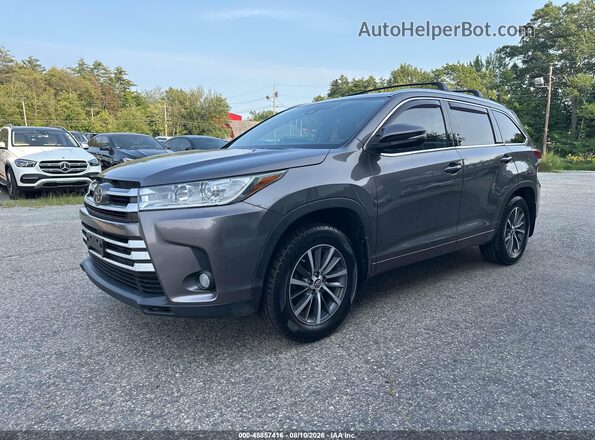 5TDJZRFH5JS535979 2018 TOYOTA HIGHLANDER Gray წინა მარცხენა ხედი სამი მეოთხედიდან