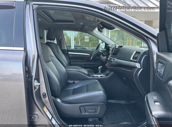 5TDJZRFH5JS535979 2018 TOYOTA HIGHLANDER Gray წინა სალონის ხედი