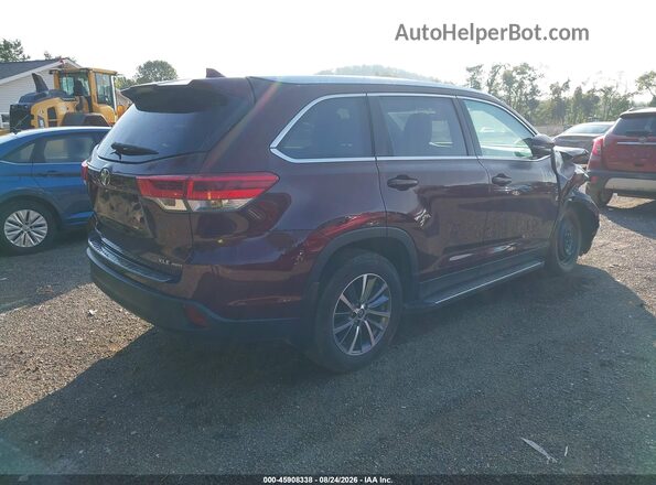 5TDJZRFH5KS726111 2019 TOYOTA HIGHLANDER Red Հետևի աջ