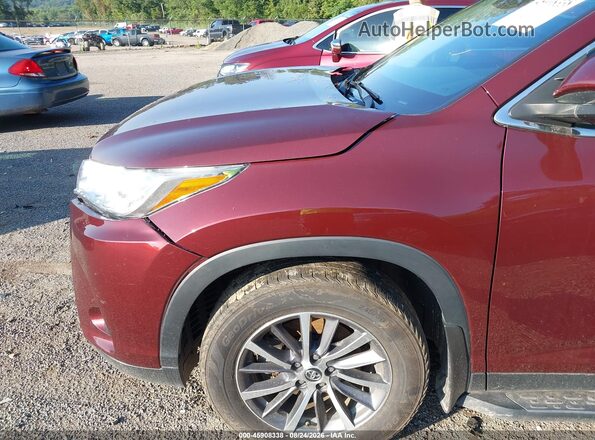 5TDJZRFH5KS726111 2019 TOYOTA HIGHLANDER Red 