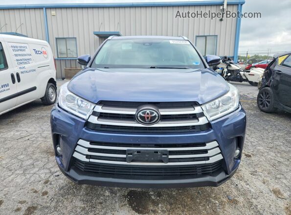 5TDJZRFH5KS944033 2019 TOYOTA HIGHLANDER Blue Vista frontal