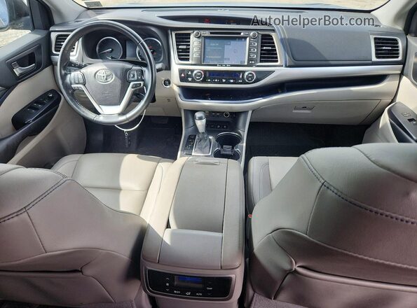 5TDJZRFH5KS944033 2019 TOYOTA HIGHLANDER Blue Vista del salpicadero