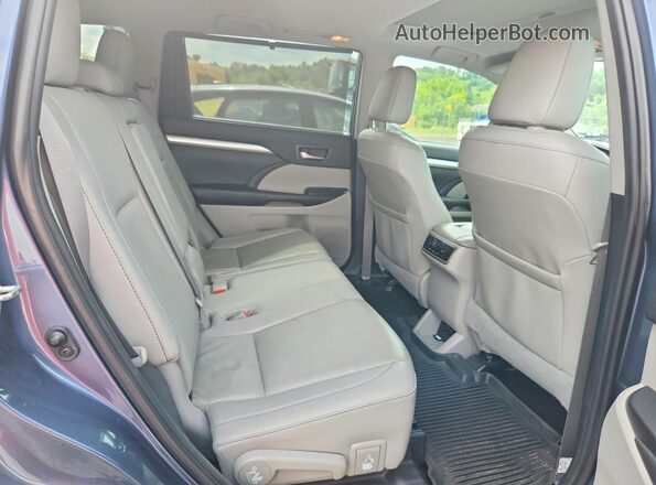 5TDJZRFH5KS944033 2019 TOYOTA HIGHLANDER Blue Vista interior trasera