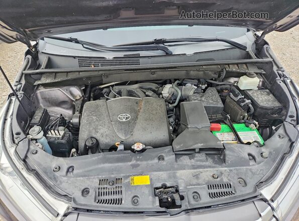 5TDJZRFH5KS955100 2019 TOYOTA HIGHLANDER Silver Vista del compartimento del motor