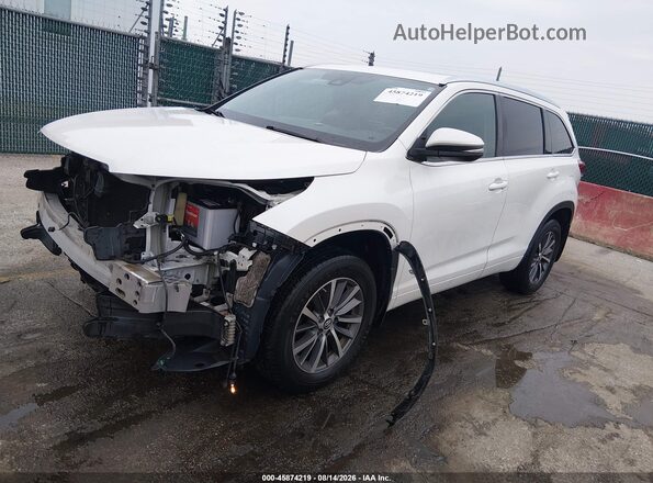5TDJZRFH6HS390056 2017 TOYOTA HIGHLANDER White წინა მარცხენა ხედი სამი მეოთხედიდან
