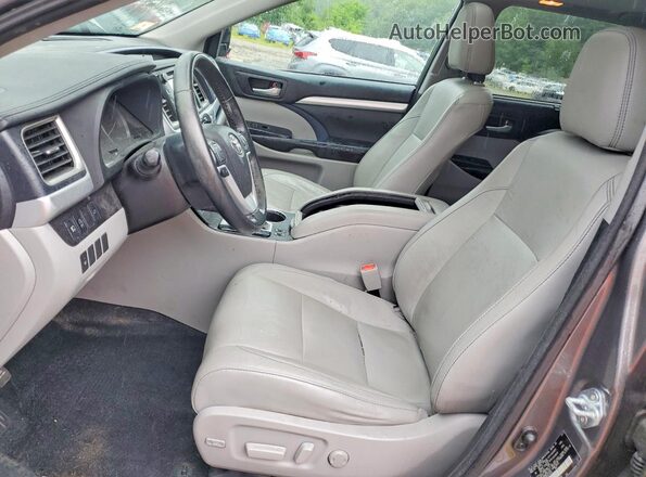 5TDJZRFH6HS510017 2017 TOYOTA HIGHLANDER Gray Vista interior delantera