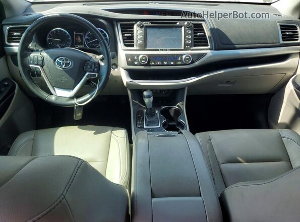 5TDJZRFH6HS522765 2017 TOYOTA HIGHLANDER Black წინა პანელის ხედი