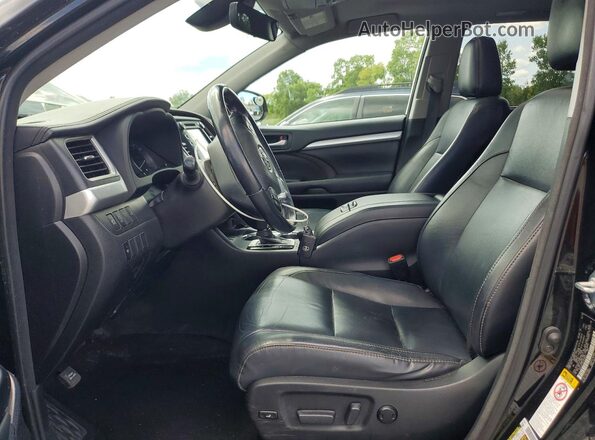 5TDJZRFH6JS548823 2018 TOYOTA HIGHLANDER Black წინა სალონის ხედი