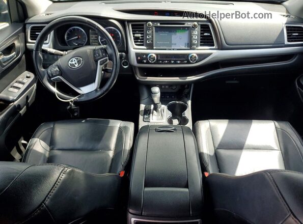 5TDJZRFH6JS548823 2018 TOYOTA HIGHLANDER Black წინა პანელის ხედი
