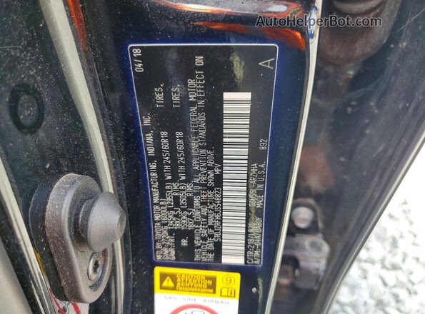 5TDJZRFH6JS548823 2018 TOYOTA HIGHLANDER Black VIN კოდის სტიკერის ხედი