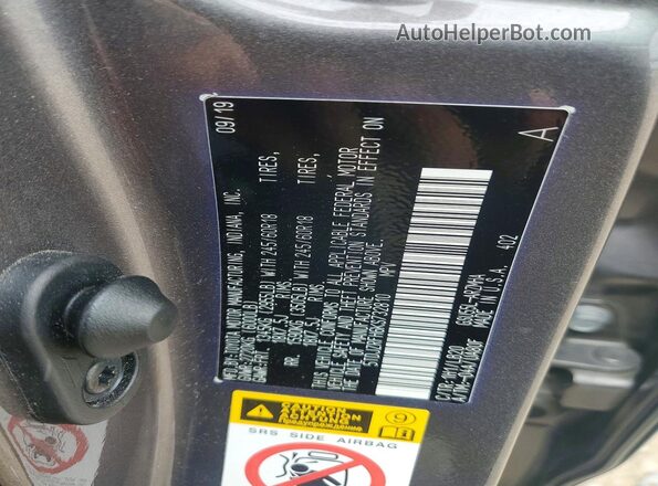 5TDJZRFH6KS732810 2019 TOYOTA HIGHLANDER Silver Vista del compartimento del motor