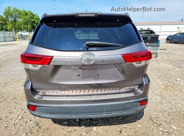 5TDJZRFH6KS947281 2019 TOYOTA HIGHLANDER Серый Вид сзади