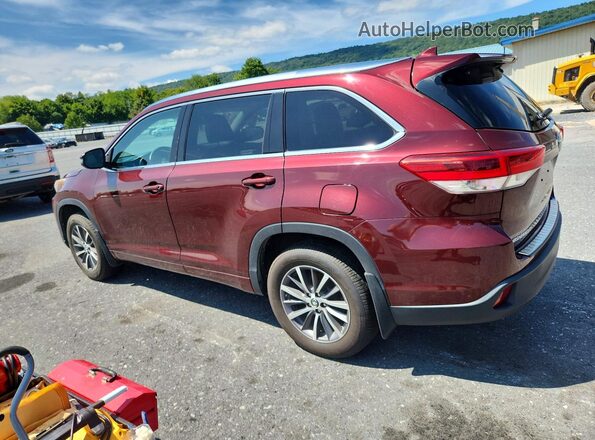 5TDJZRFH7HS384198 2017 TOYOTA HIGHLANDER Red Trasero derecho