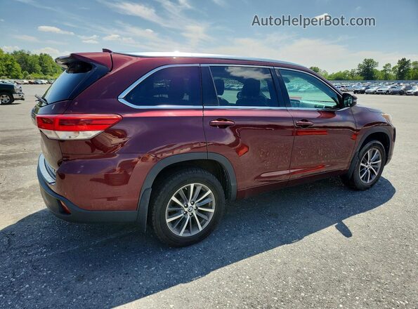 5TDJZRFH7HS384198 2017 TOYOTA HIGHLANDER Red Delantero derecho