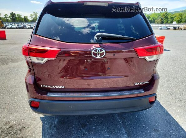 5TDJZRFH7HS384198 2017 TOYOTA HIGHLANDER Red Vista interior delantera