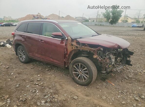5TDJZRFH7HS442567 2017 TOYOTA HIGHLANDER Burgundy Առջևի աջ