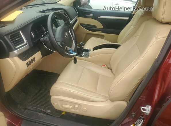 5TDJZRFH7HS442567 2017 TOYOTA HIGHLANDER Burgundy Սալոնի դիմացի տեսք