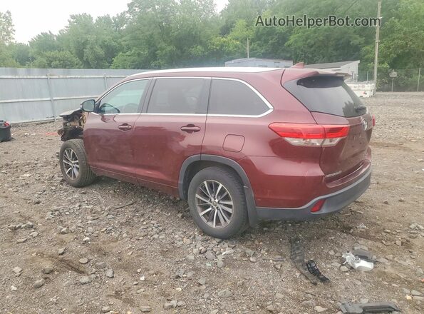 5TDJZRFH7HS442567 2017 TOYOTA HIGHLANDER Burgundy Հետևի ձախ