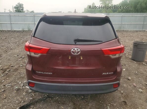 5TDJZRFH7HS442567 2017 TOYOTA HIGHLANDER Burgundy Հետևի տեսք