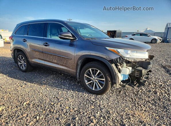 5TDJZRFH7HS472457 2017 TOYOTA HIGHLANDER Gray Передня права чверть