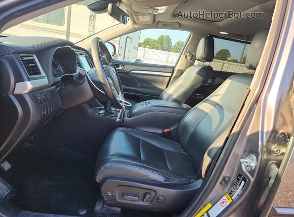 5TDJZRFH7HS472457 2017 TOYOTA HIGHLANDER Gray Вид салону спереду