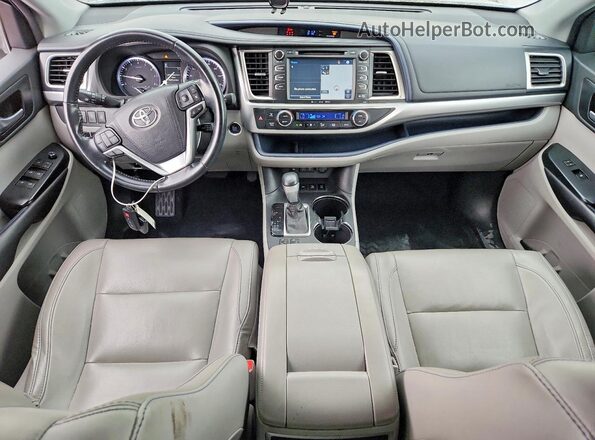 5TDJZRFH7HS510690 2017 TOYOTA HIGHLANDER Серебряный Вид панели приборов