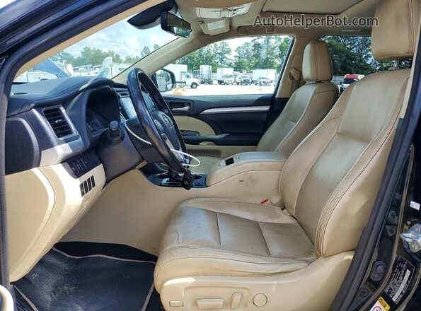 5TDJZRFH7JS531609 2018 TOYOTA HIGHLANDER Black Widok wnętrza z przodu