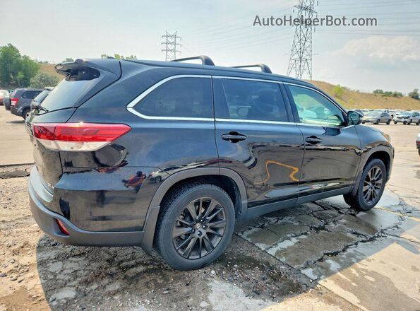 5TDJZRFH7KS570413 2019 TOYOTA HIGHLANDER Black Widok z tyłu