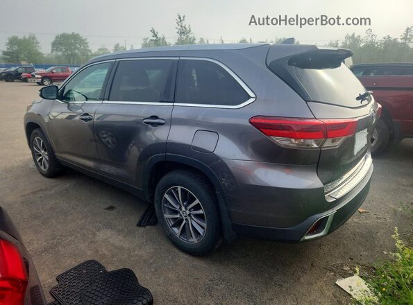 5TDJZRFH7KS595182 2019 TOYOTA HIGHLANDER Gray Rear left