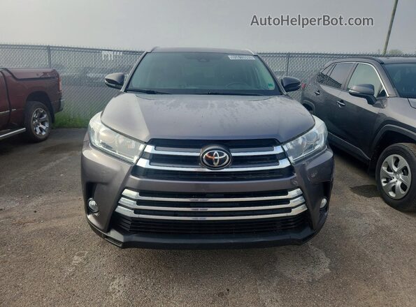 5TDJZRFH7KS595182 2019 TOYOTA HIGHLANDER Gray Front view